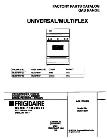 Diagram for MGF316WFTC