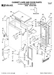Diagram for 01 - Cabinet Liner And Door Parts