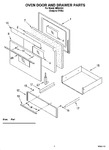 Diagram for 02 - Oven Door And Drawer Parts