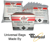 Universal 15" and 18" Plastic Compactor Bags Made by Whirlpool
